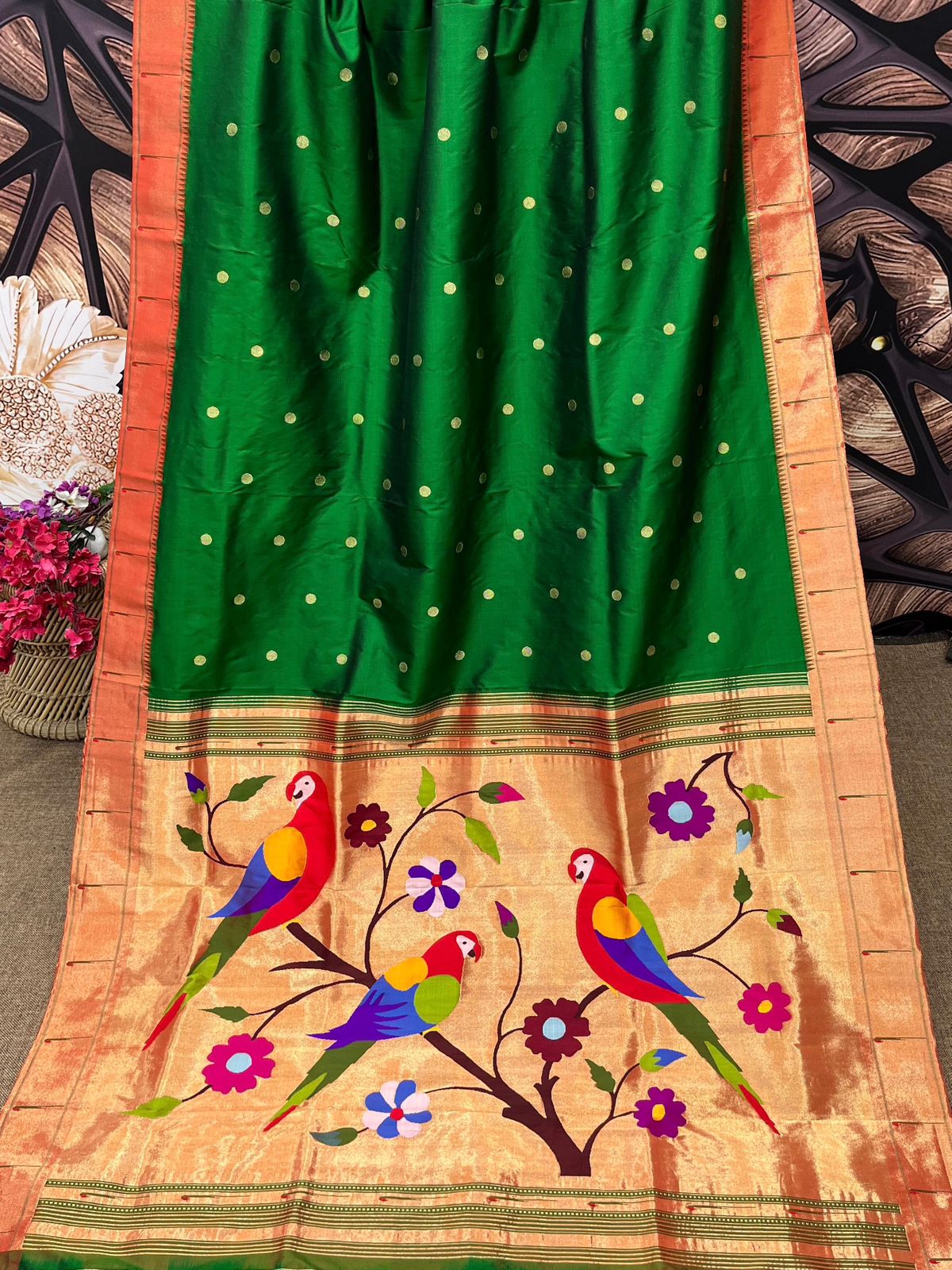 Single Muniya Border Paithani Saree