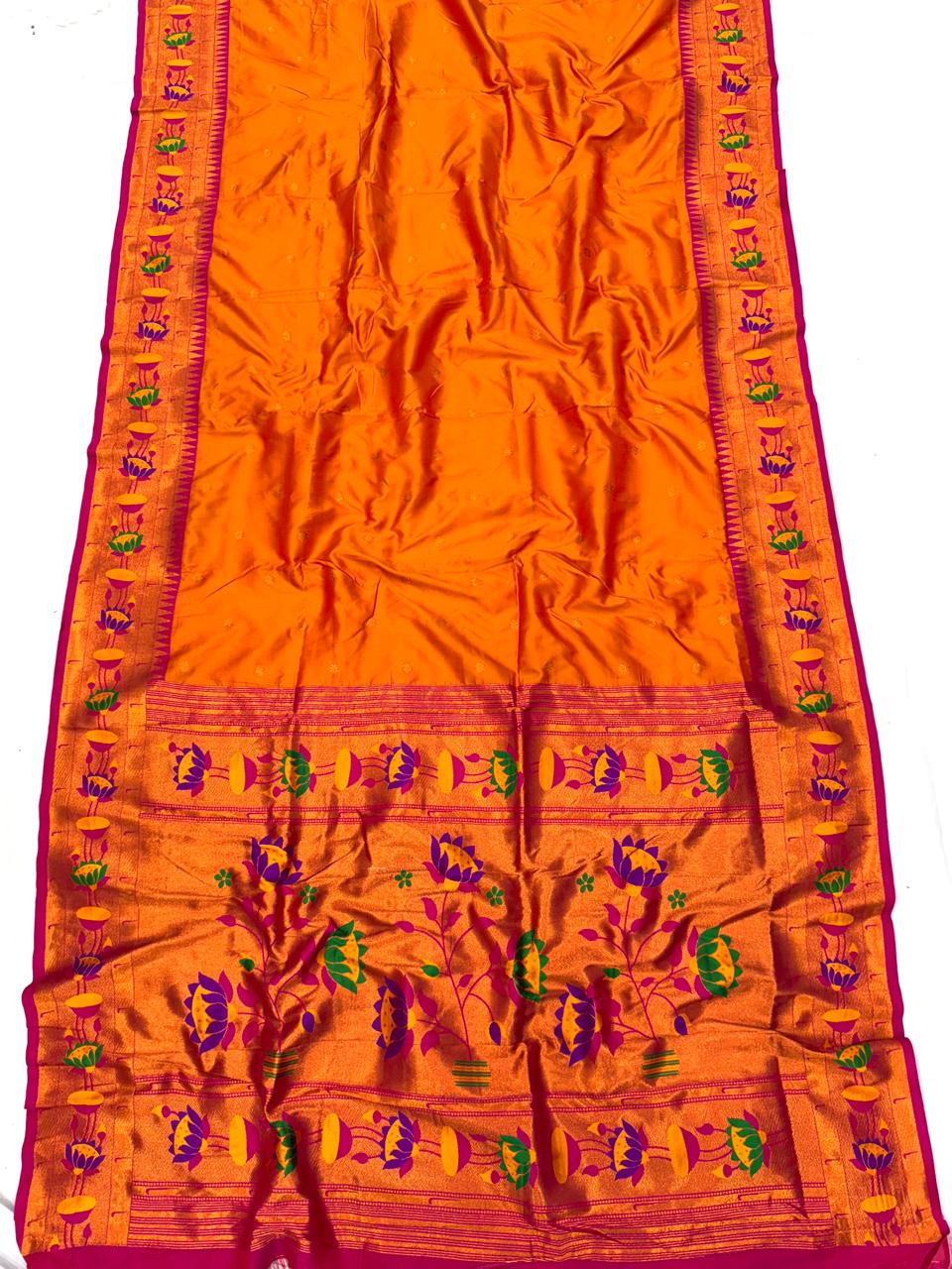 Lotus Soft Silk Paithani