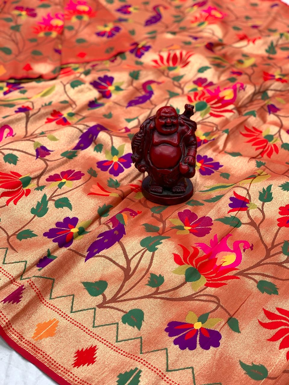 Allover Paithani Brocket Fabric