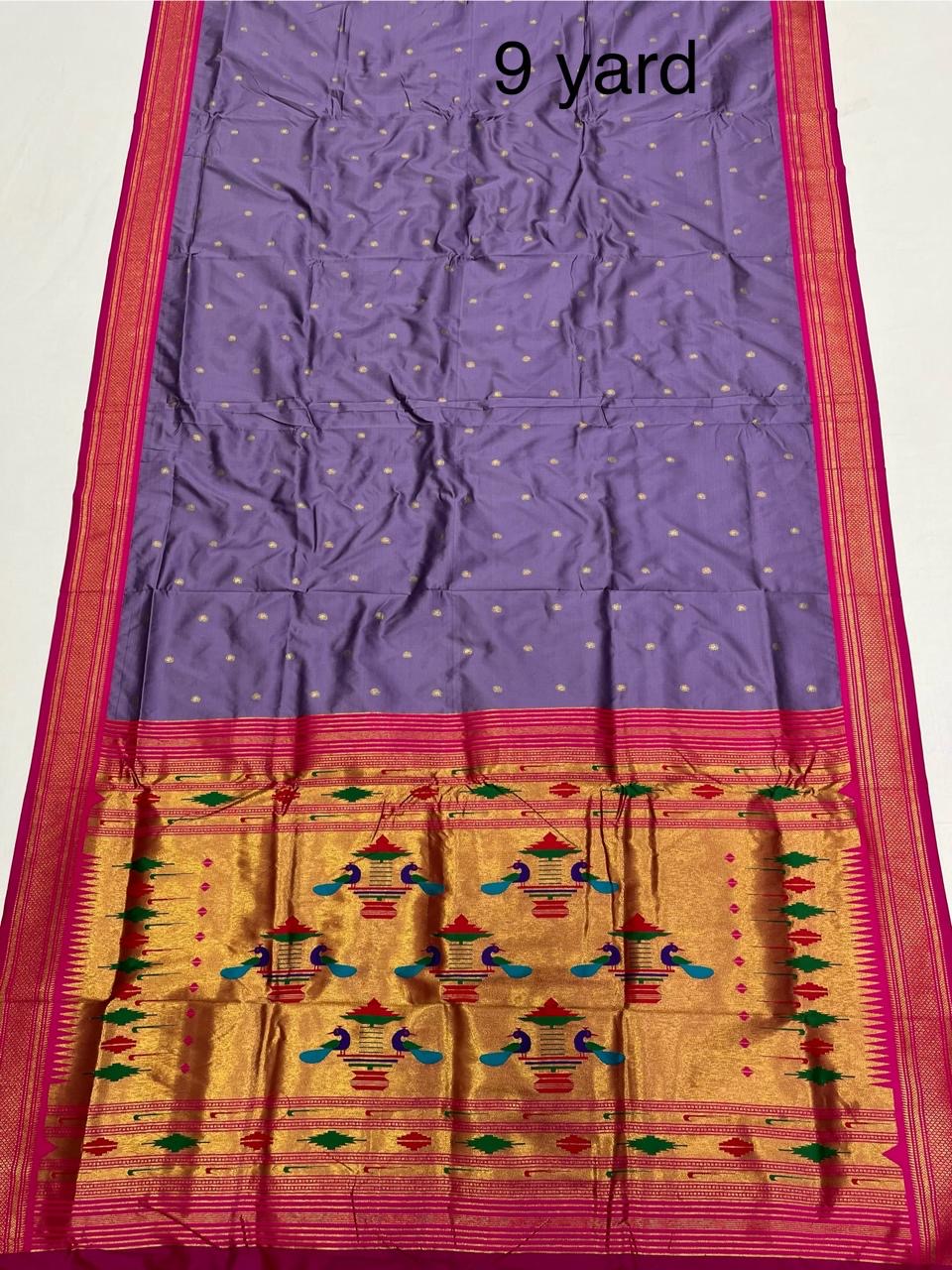9 yard double pallu saree