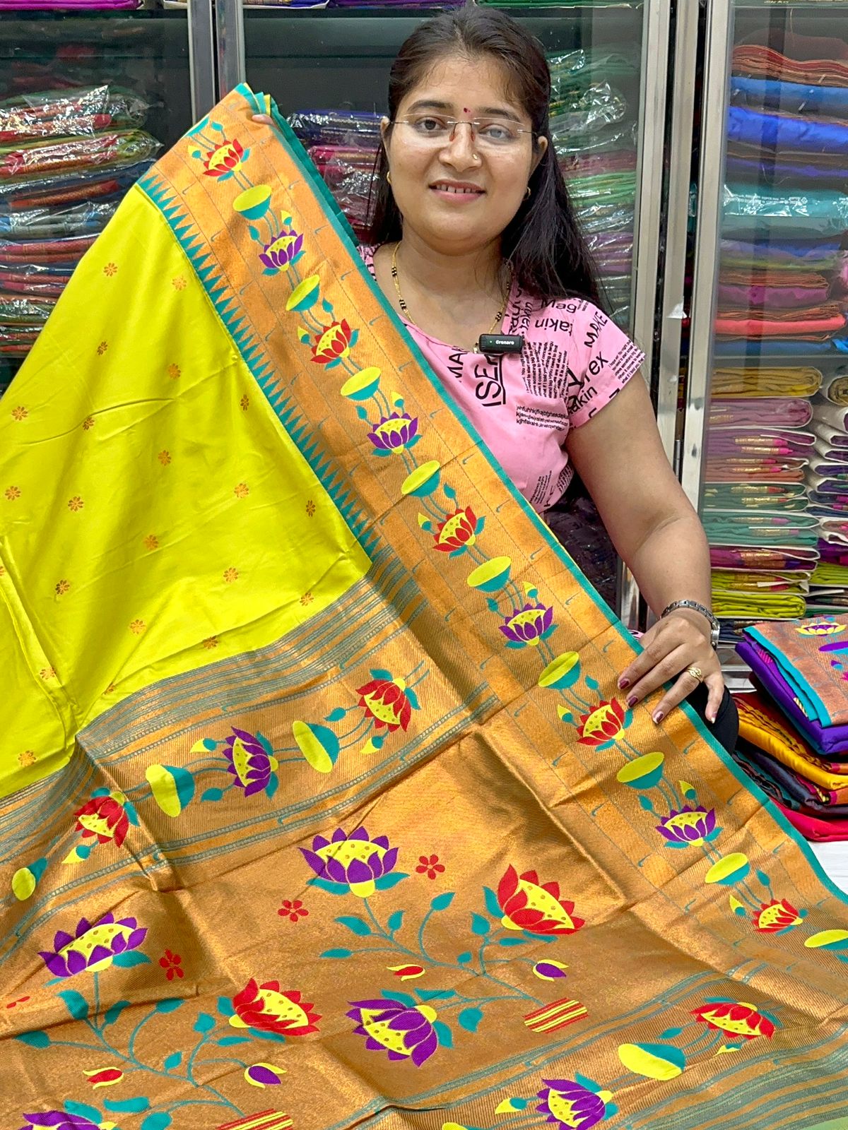 Lotus Soft Silk Paithani