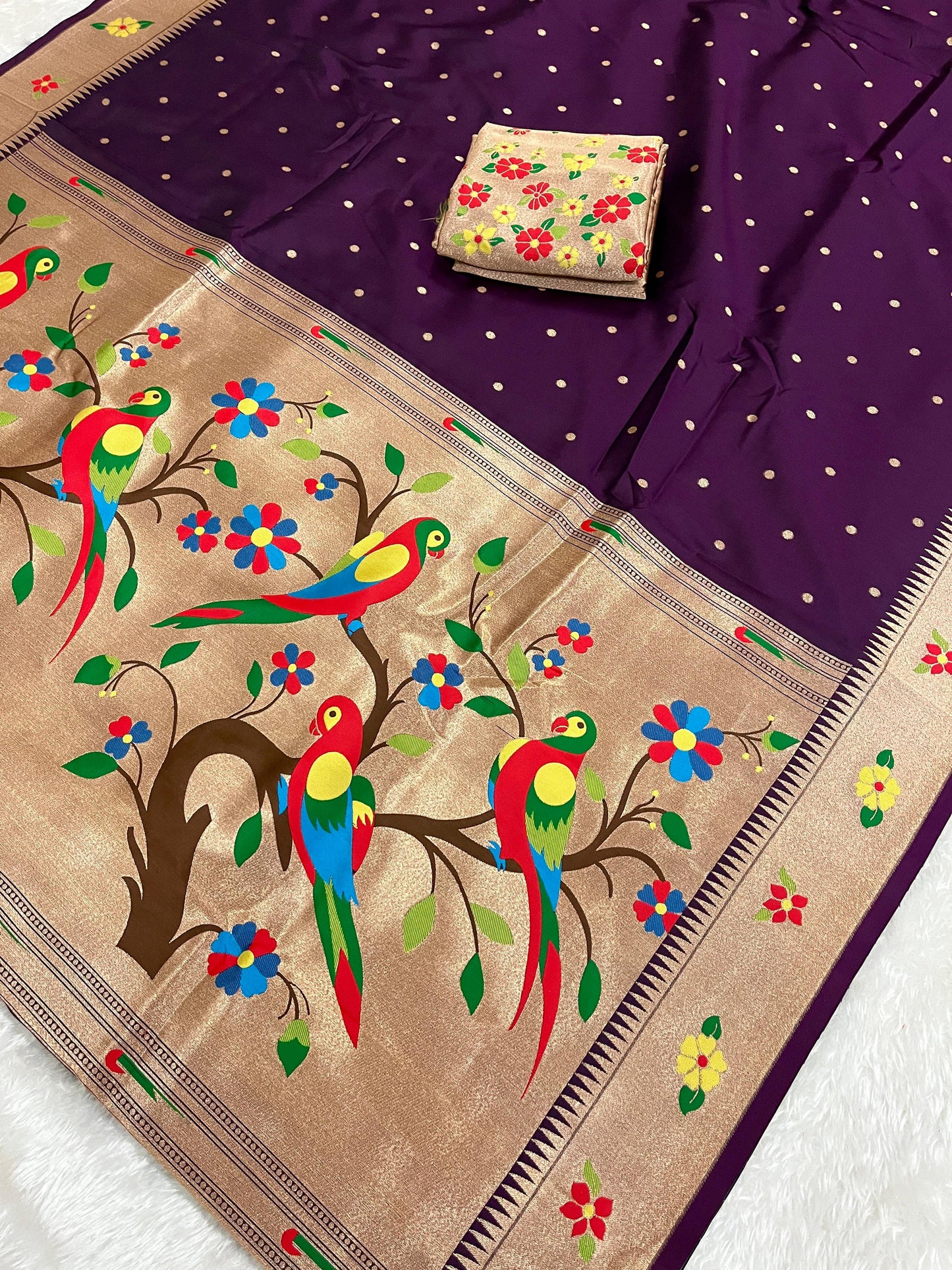 Kanchivaram Soft Silk Paithani Saree
