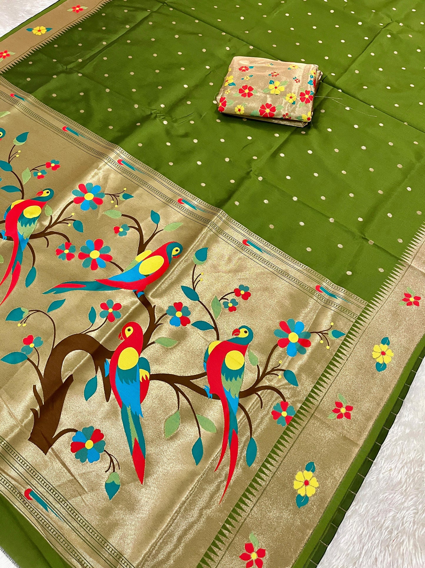 Kanchivaram Soft Silk Paithani Saree