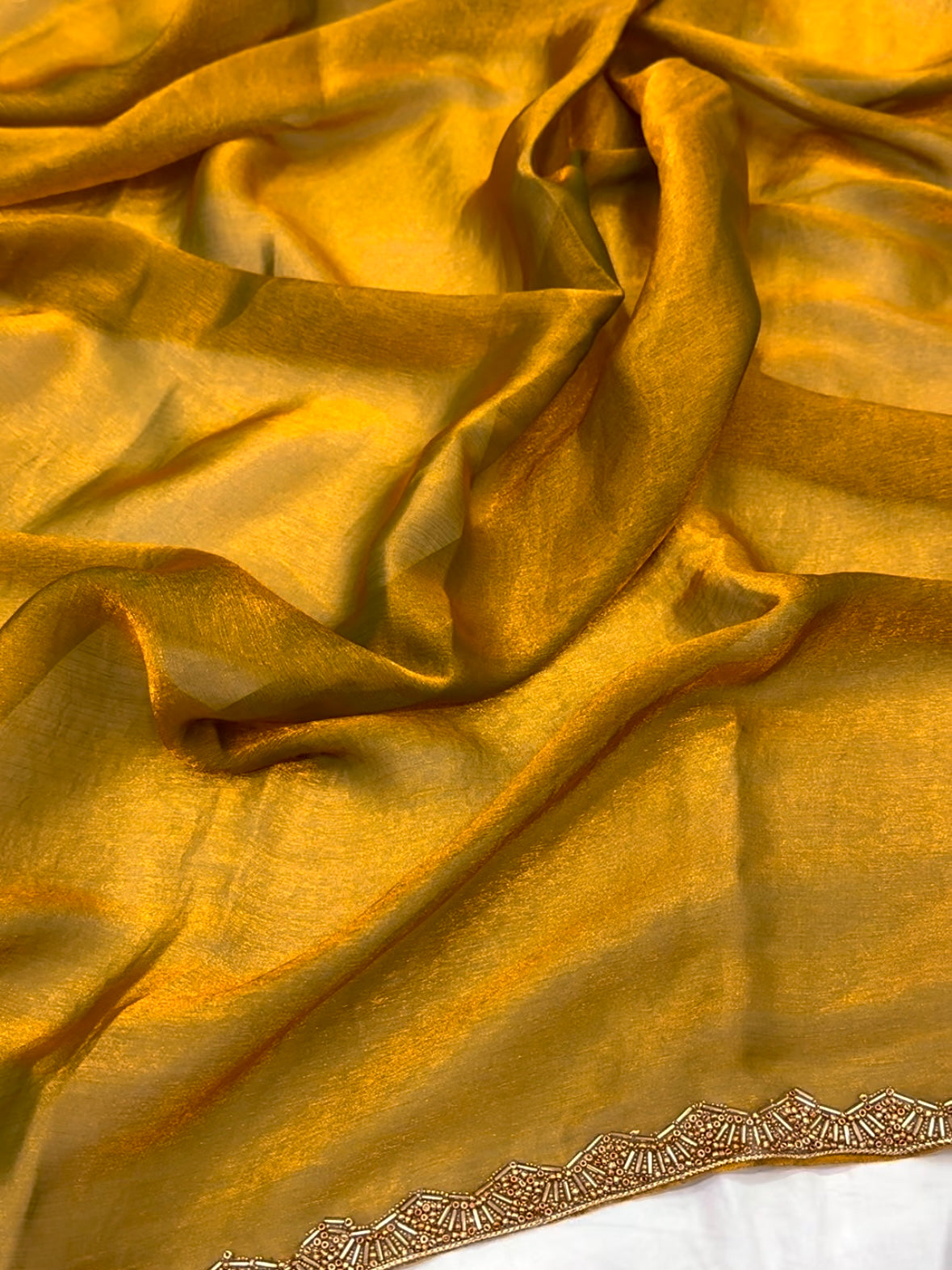 Golden Tissue Saree