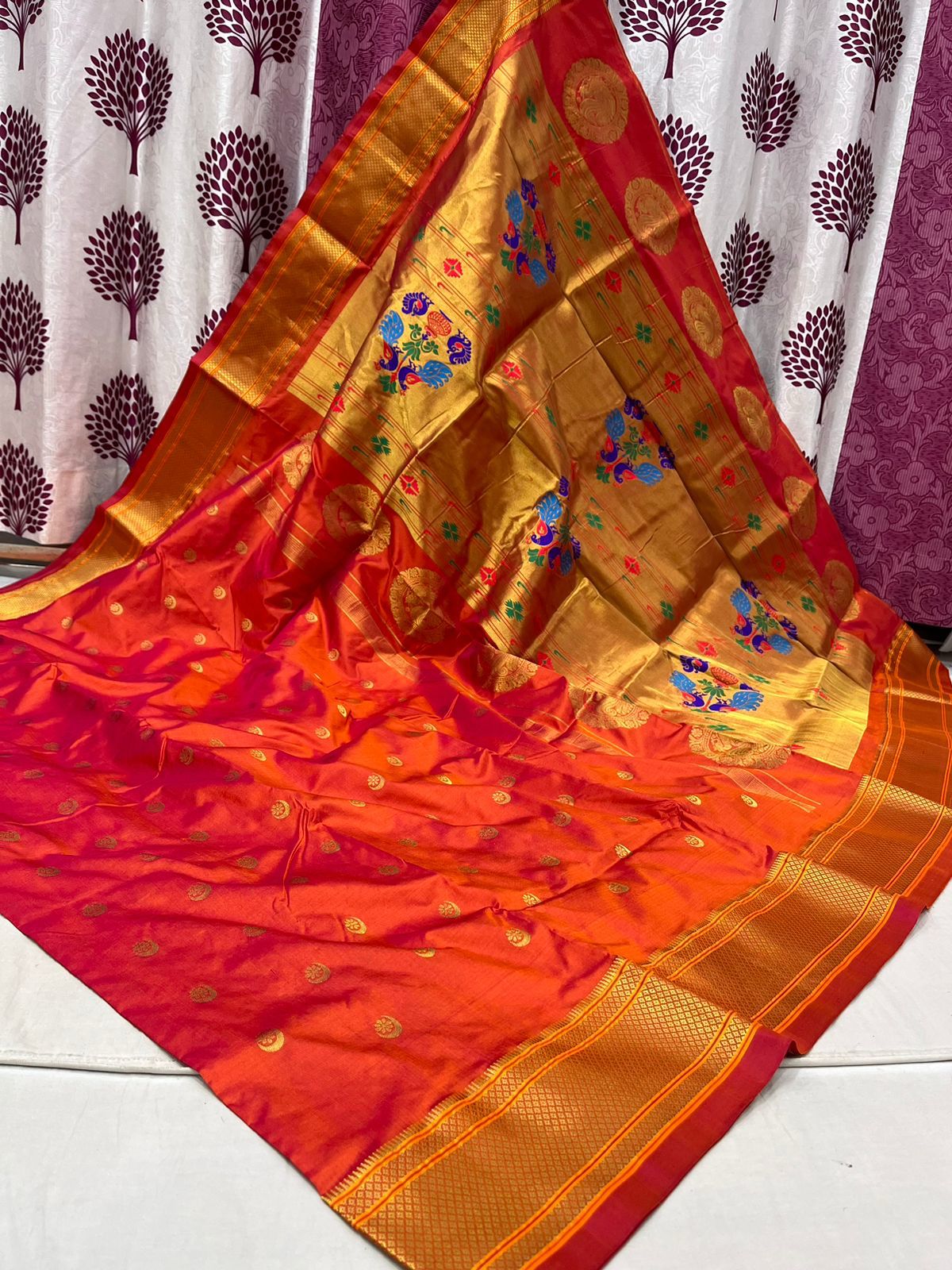 Chandrakor Kalanjali Pure Silk Paithani Saree