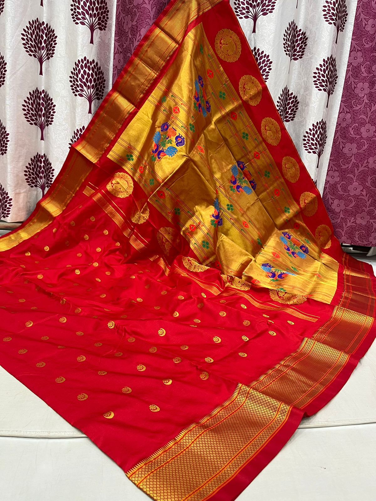 Chandrakor Kalanjali Pure Silk Paithani Saree