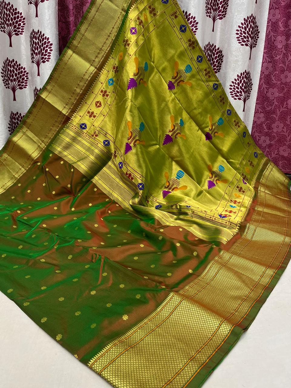 Semi Kalnajali Paithani Saree