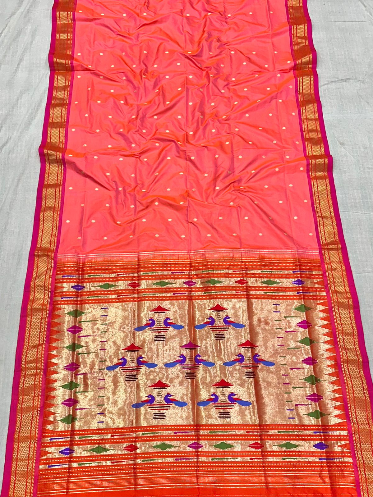 Handloom Double Pallu Paithani Saree