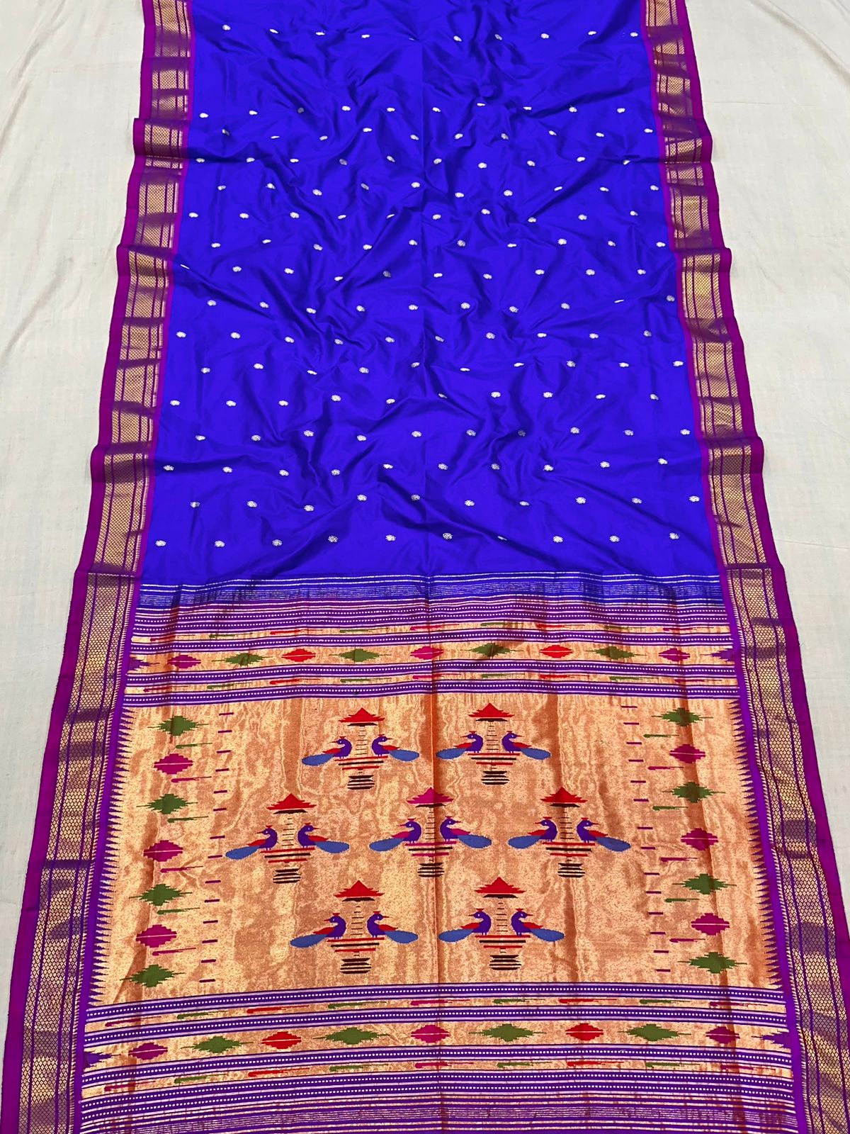 Handloom Double Pallu Paithani Saree