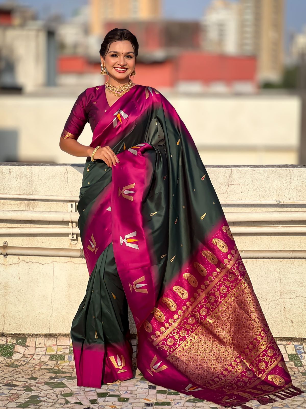 Tilak Paithani Saree