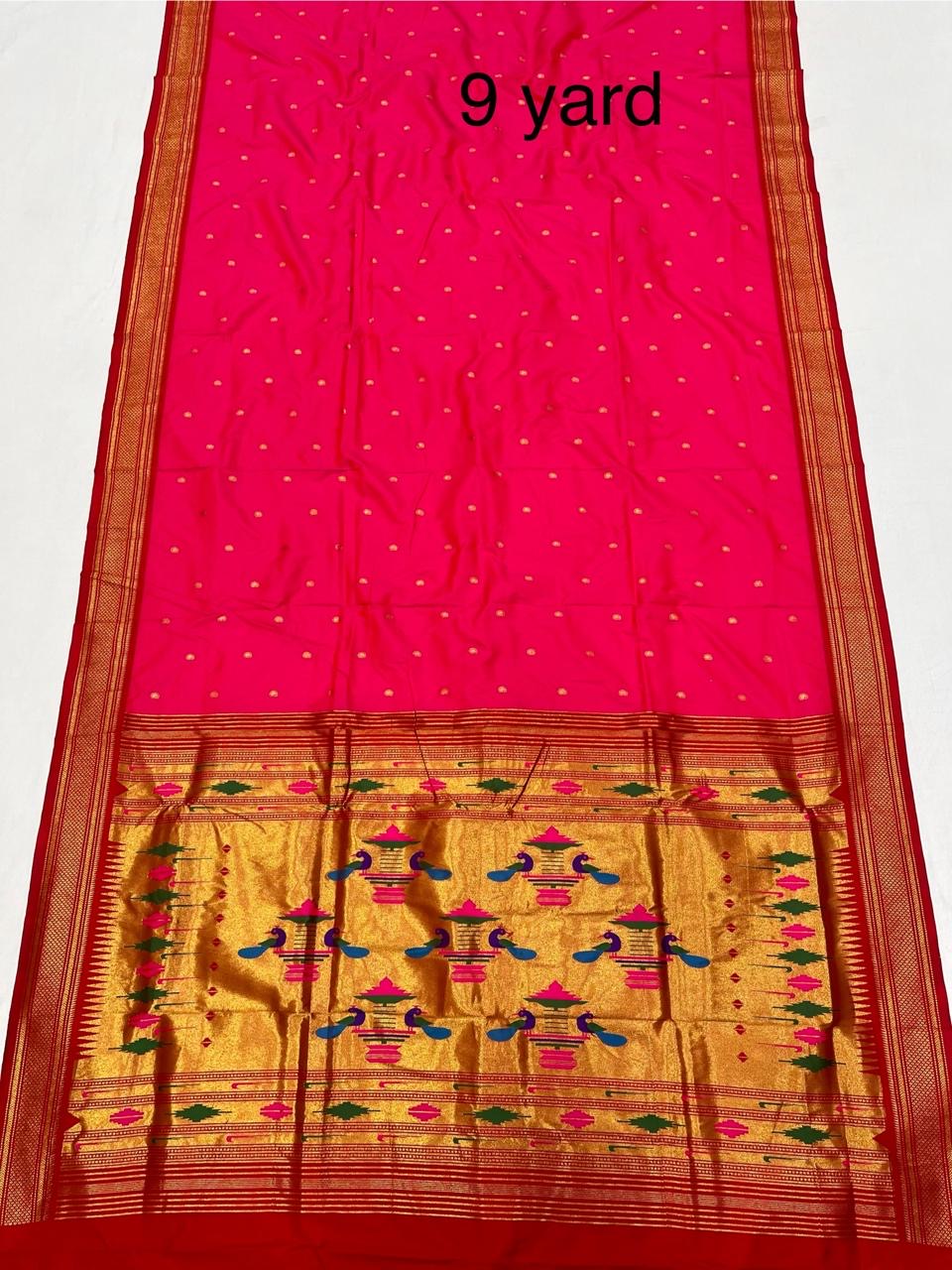 9 yard double pallu saree
