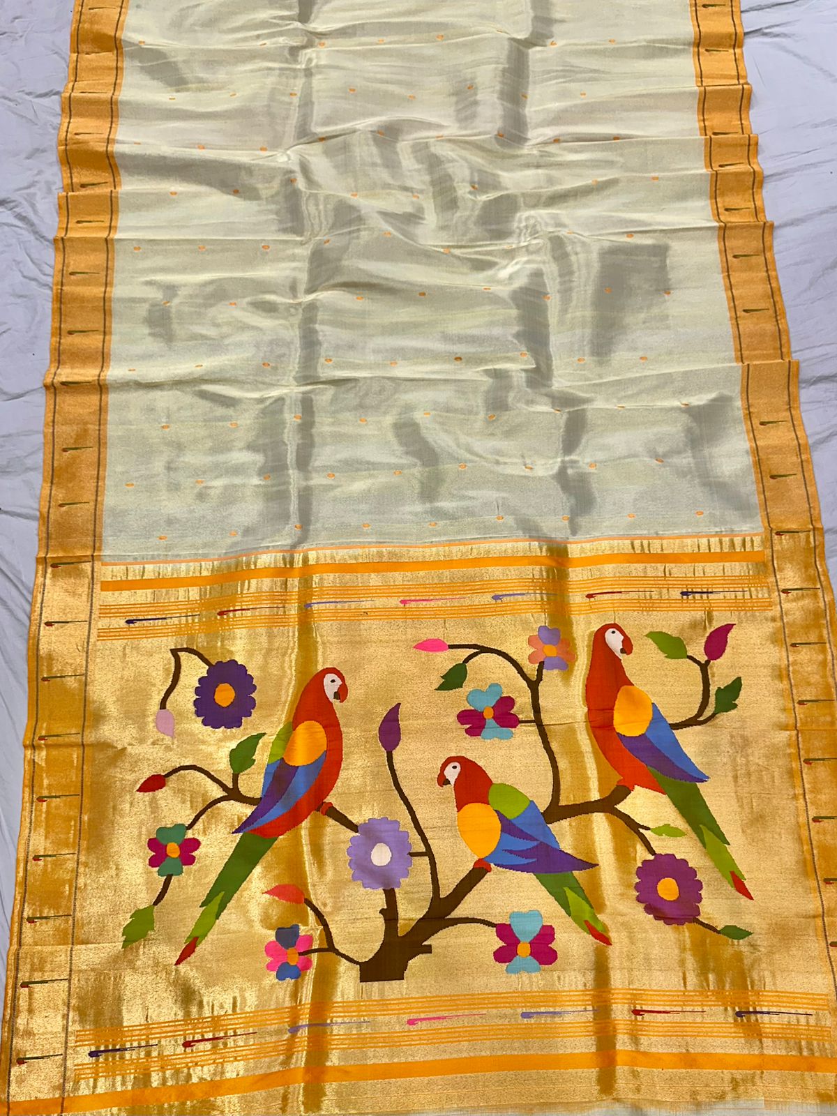 Self Muniya Border Paithani Saree