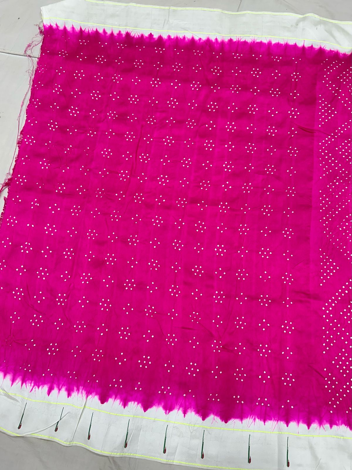 Muniya Bandhani Paithani Saree