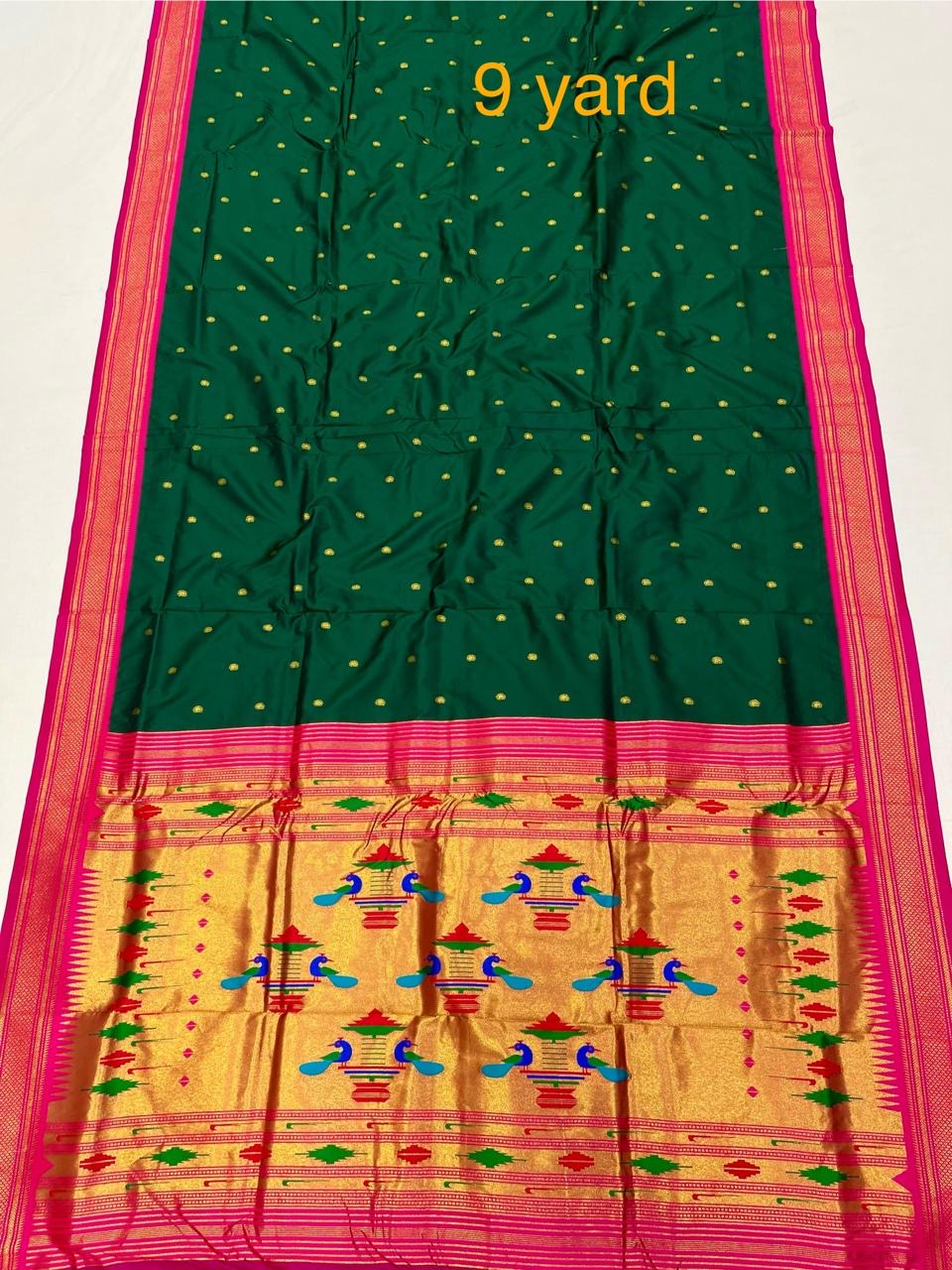 9 yard double pallu saree