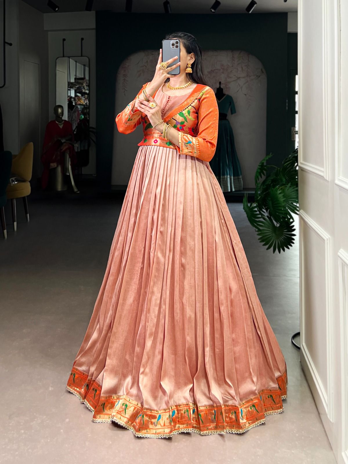 Paithani Long Dress
