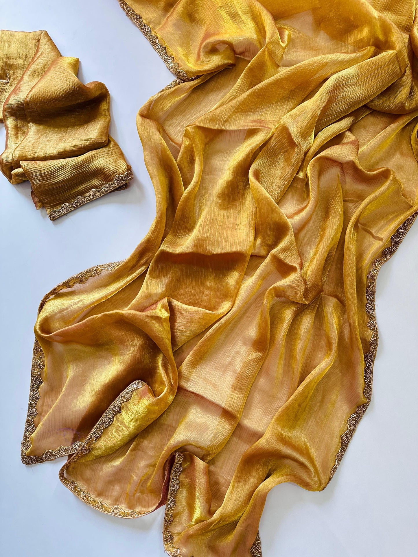 Golden Tissue Saree