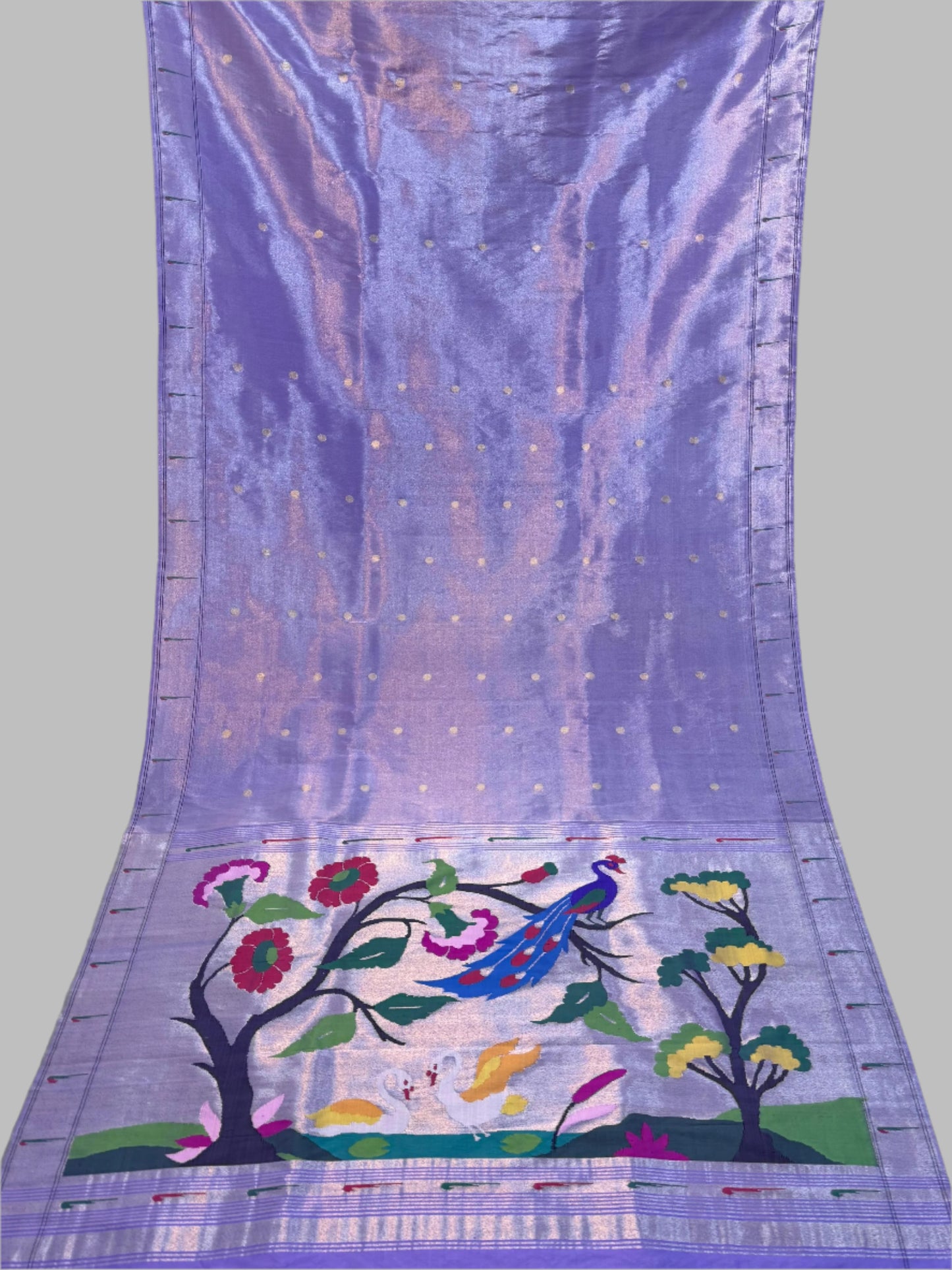 Muniya Border Tissue Paithani Saree