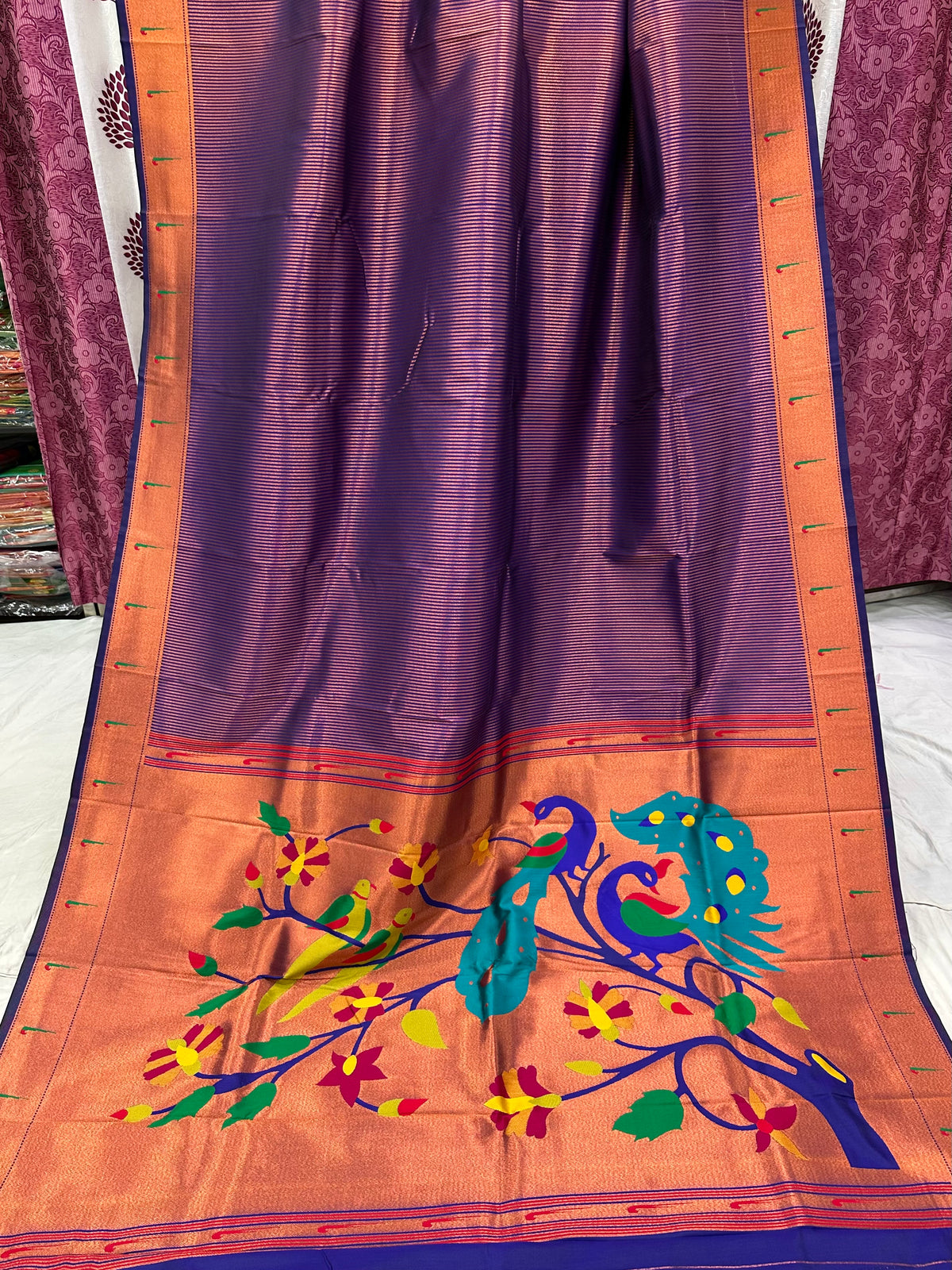 Lining Muniya paithani