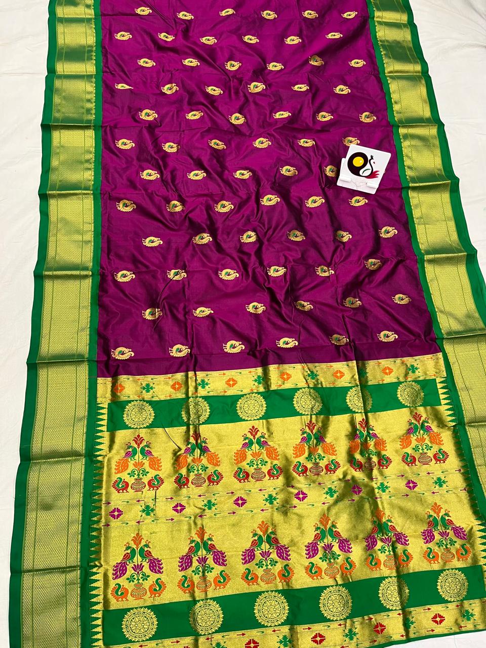 Mina Kadiyal Border Paithani Saree