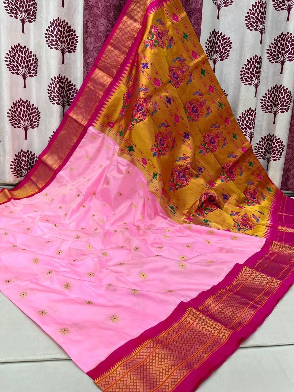 Kadiyal Border Paithani Saree