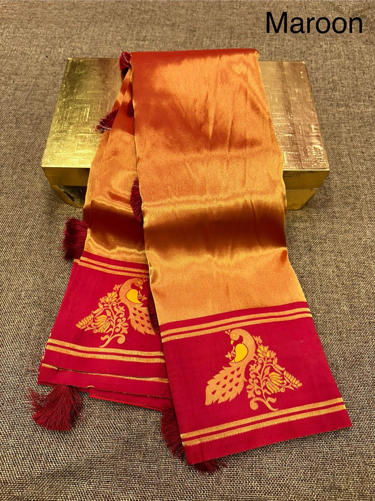 Tissue Peacock Border Paithani Saree