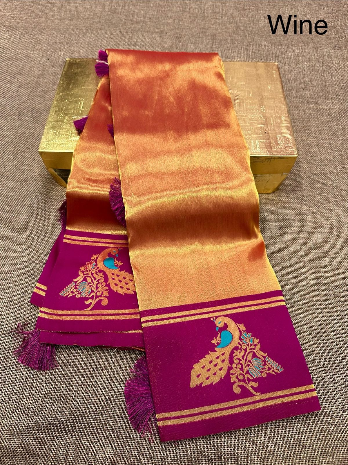Tissue Peacock Border Paithani Saree