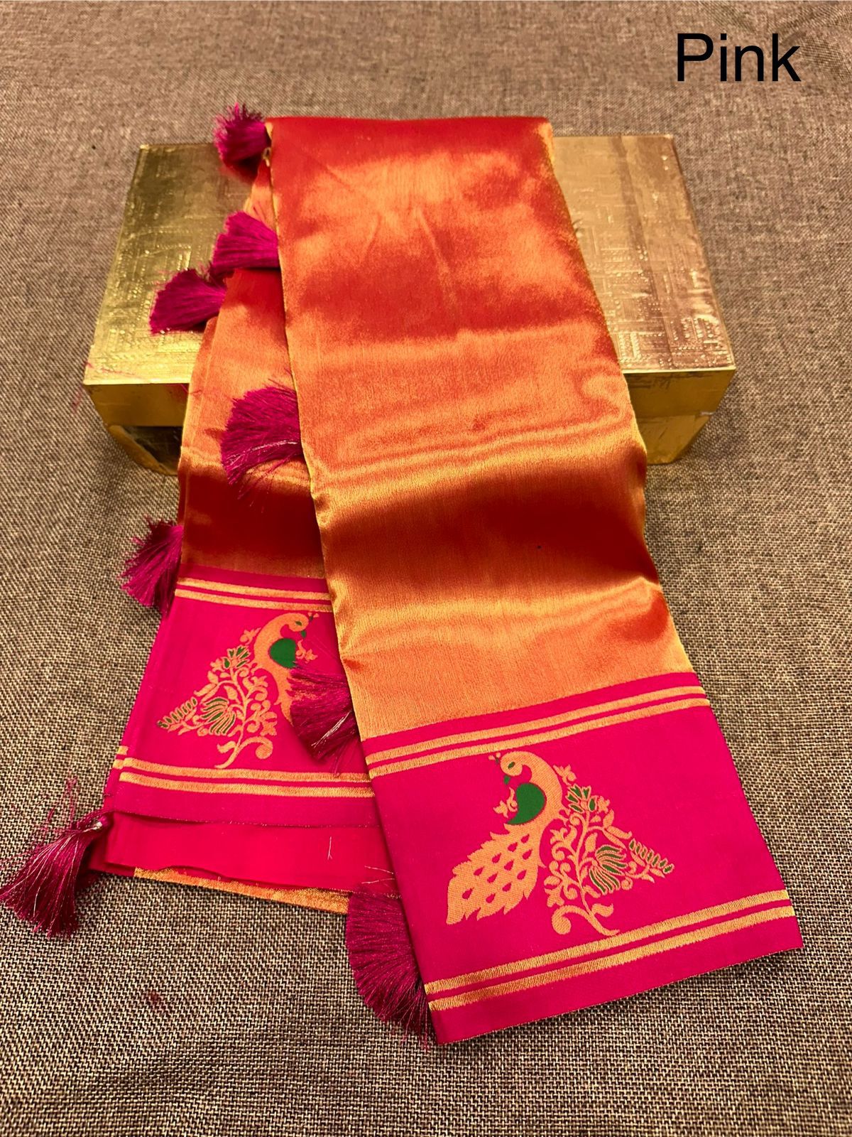Tissue Peacock Border Paithani Saree