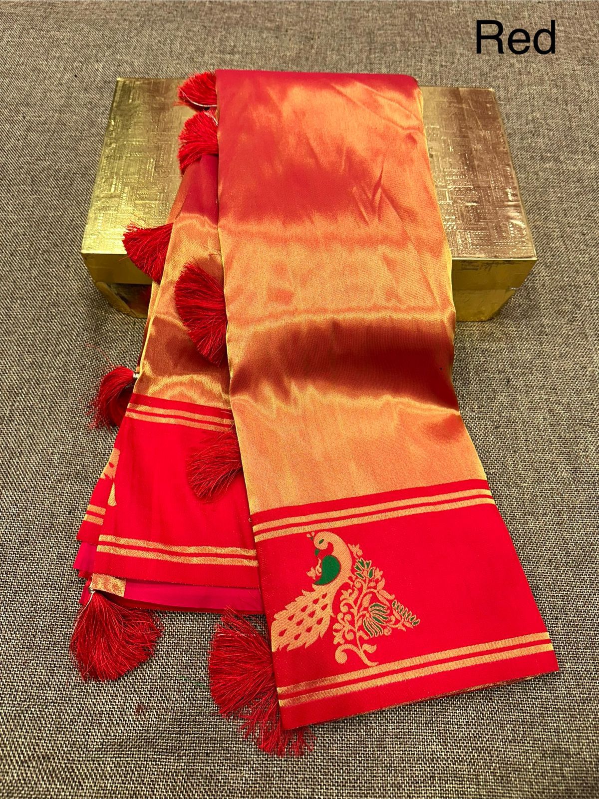 Tissue Peacock Border Paithani Saree