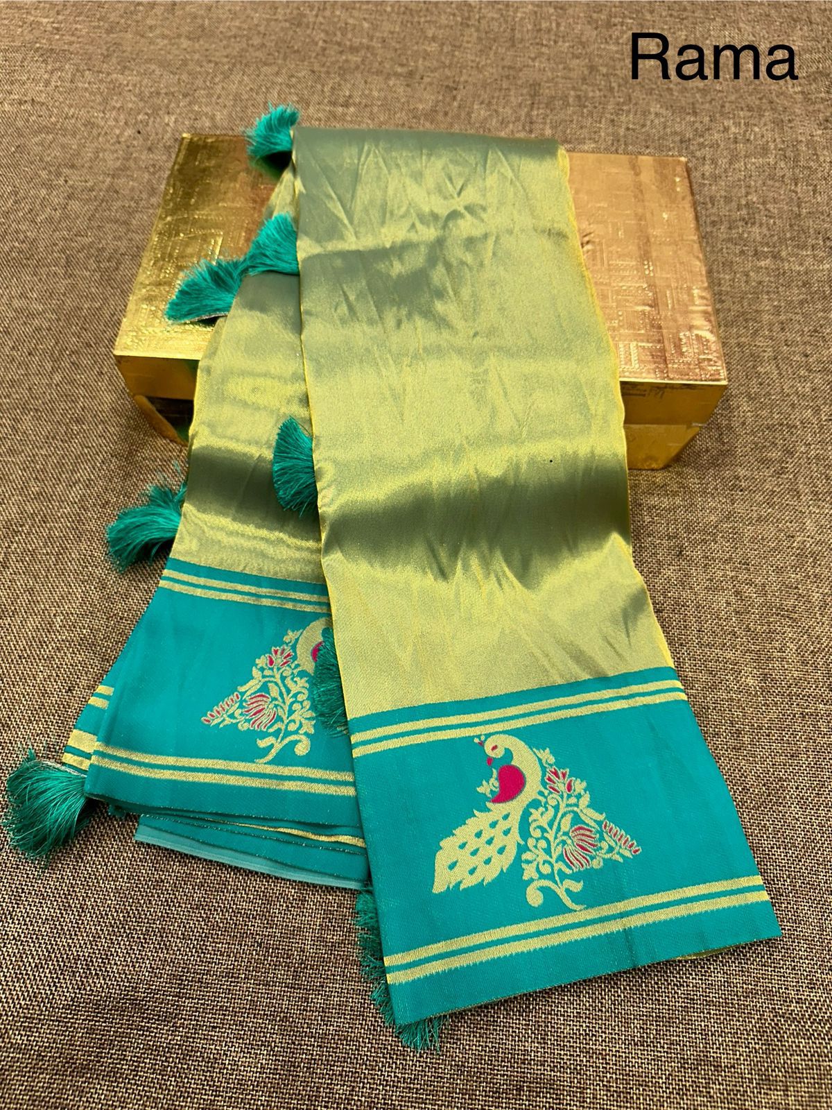 Tissue Peacock Border Paithani Saree