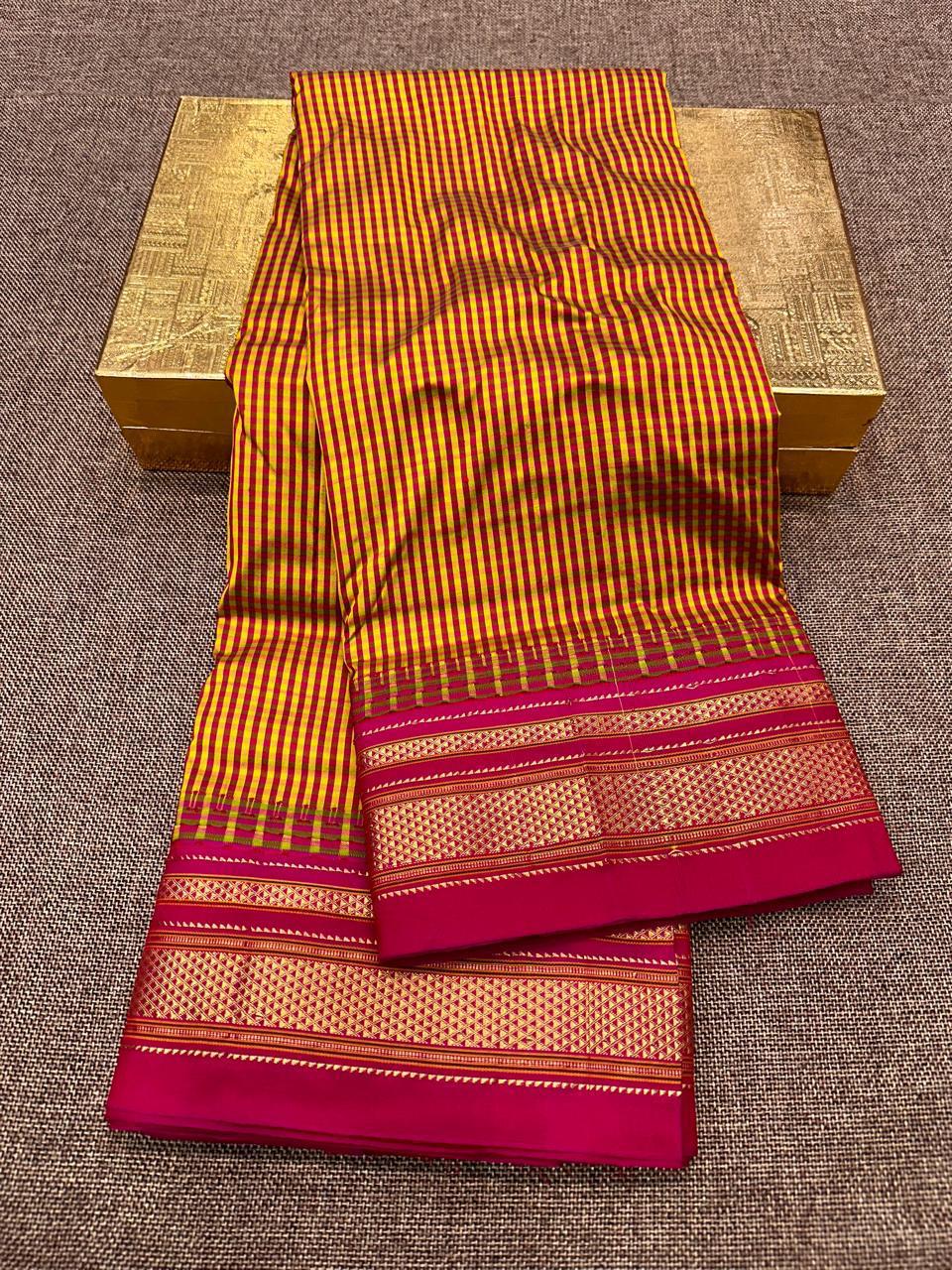 Pure Irkal Checks Saree