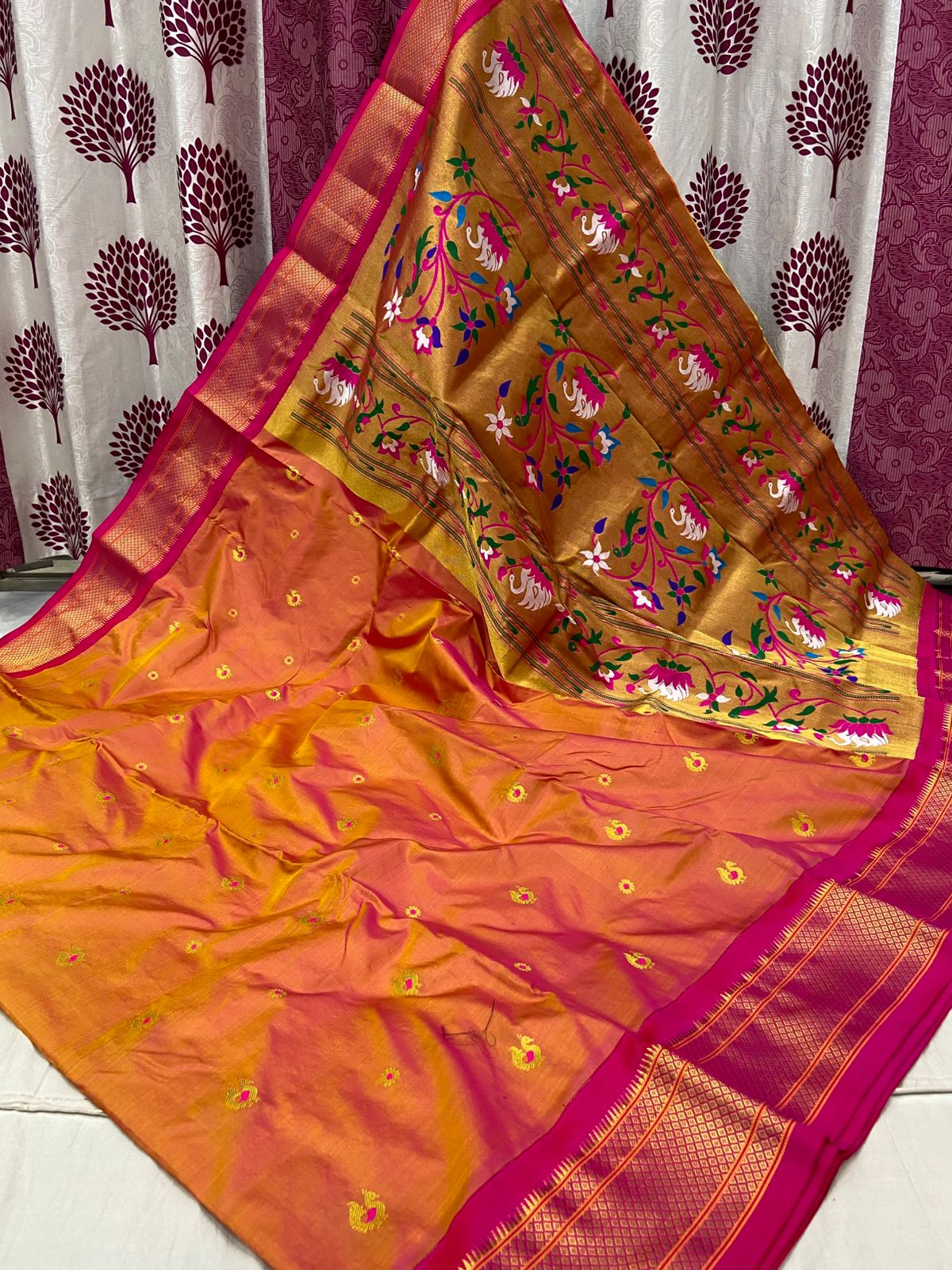 Rajhauns Kadiyal Border Paithani Saree