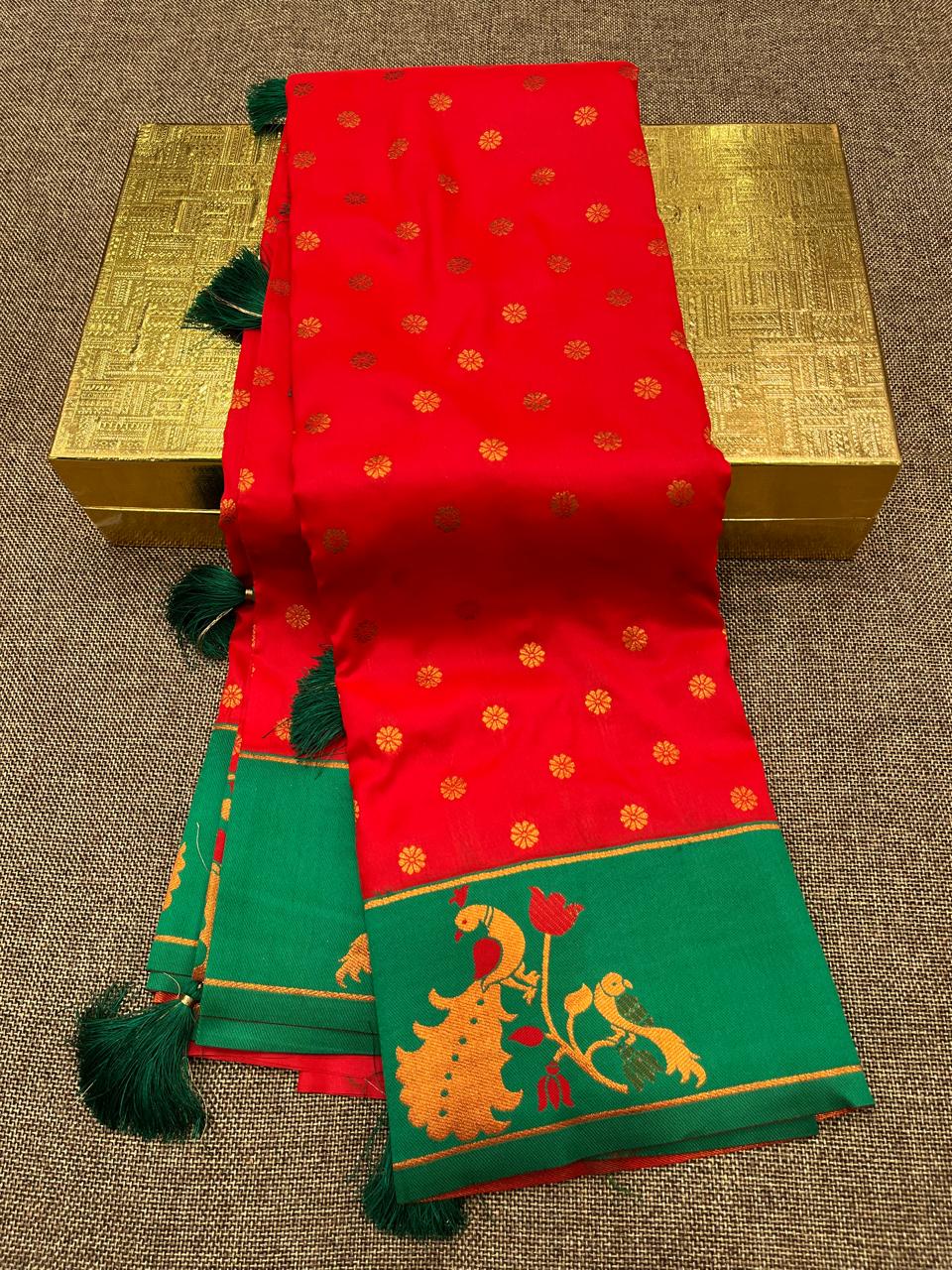 Peacock Border Paithani Saree