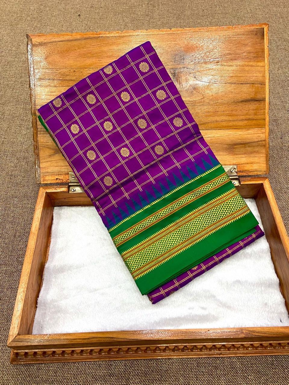 Pure Irkal Checks Saree
