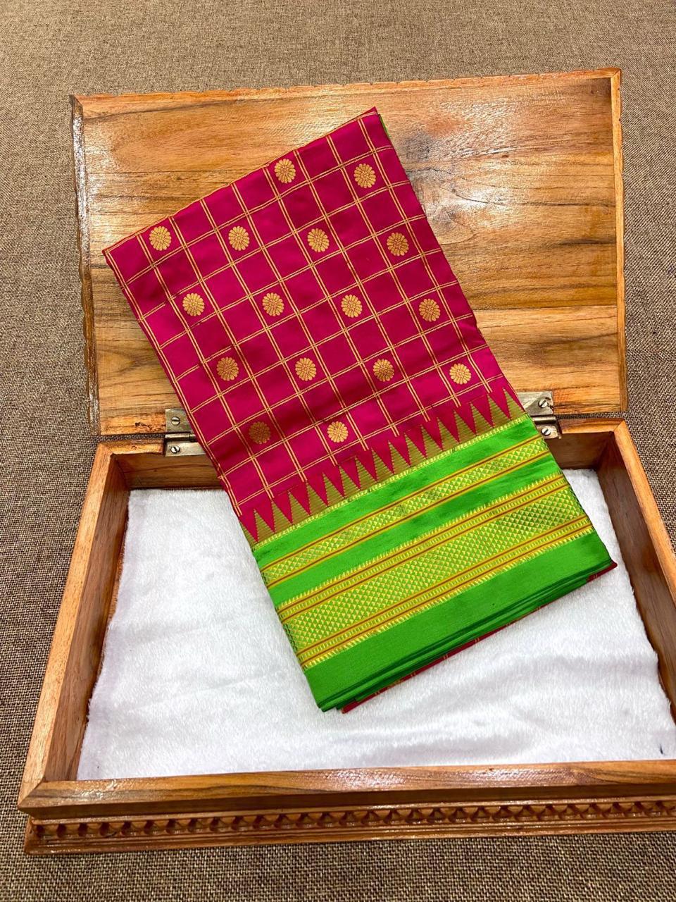 Pure Irkal Checks Saree