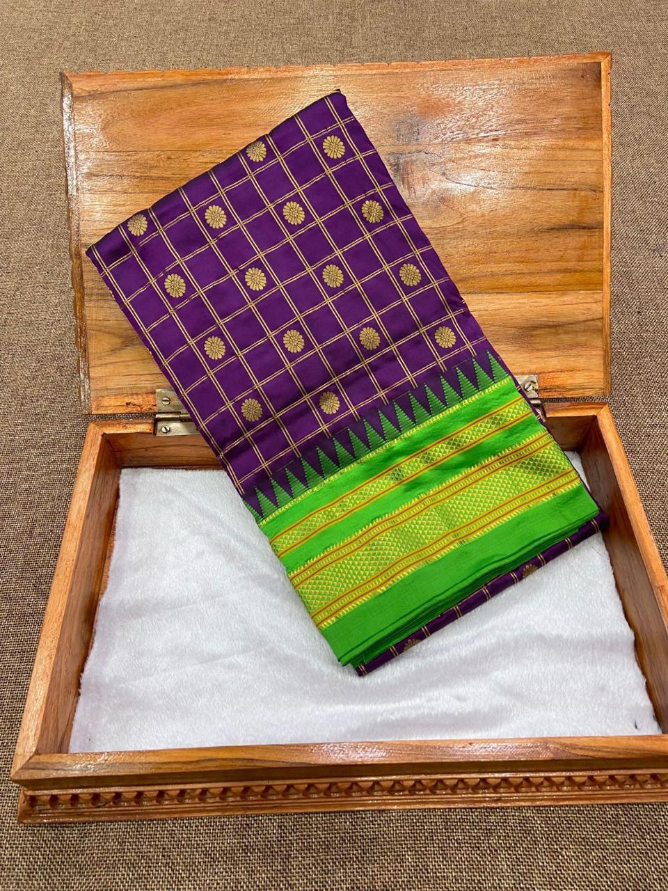 Pure Irkal Checks Saree