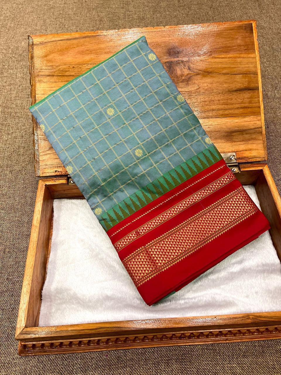 Pure Irkal Checks Saree