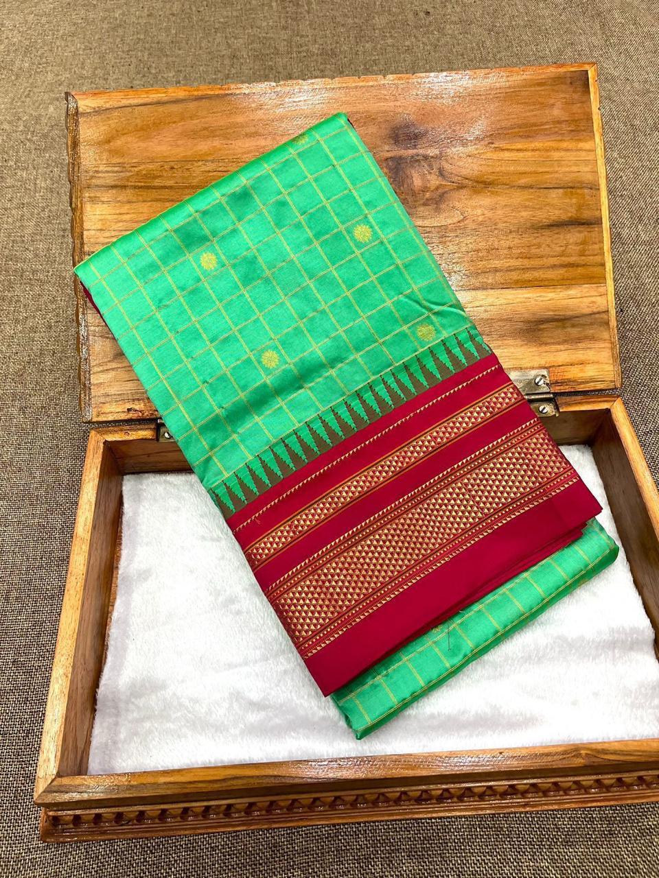 Pure Irkal Checks Saree