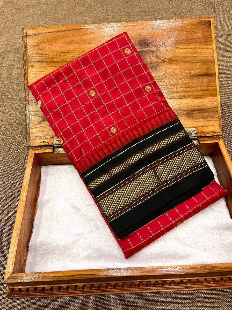 Pure Irkal Checks Saree