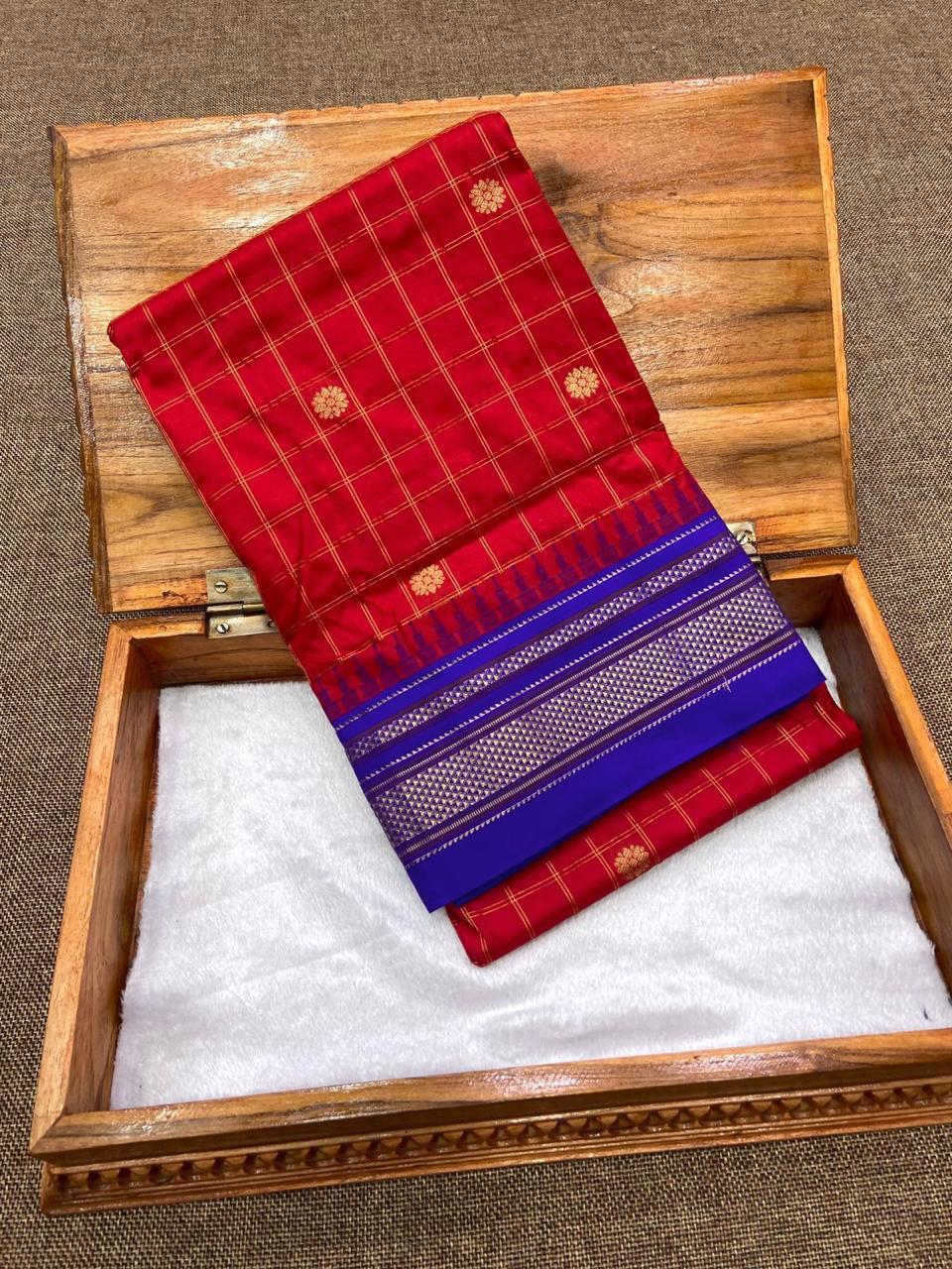 Pure Irkal Checks Saree