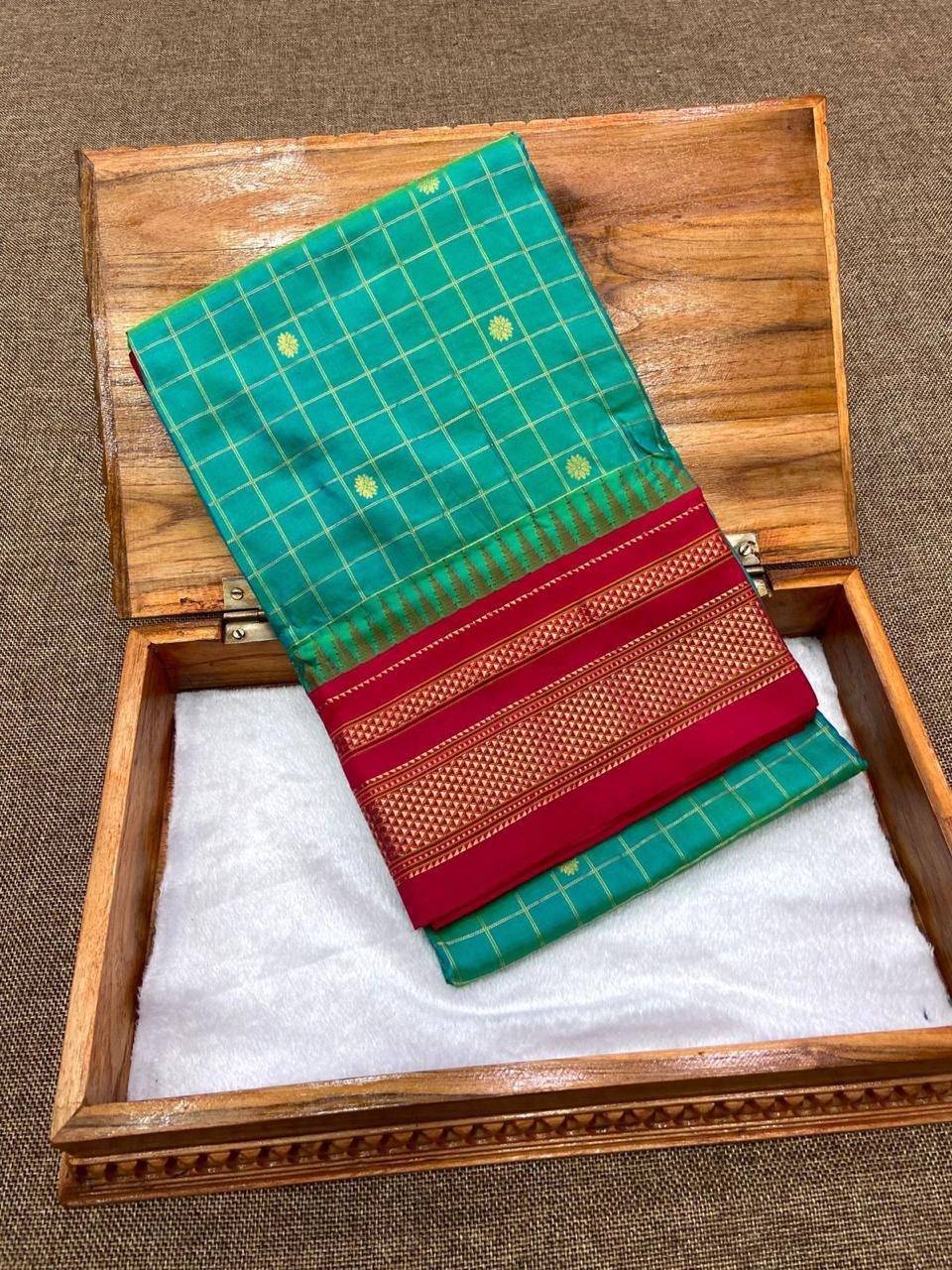 Pure Irkal Checks Saree
