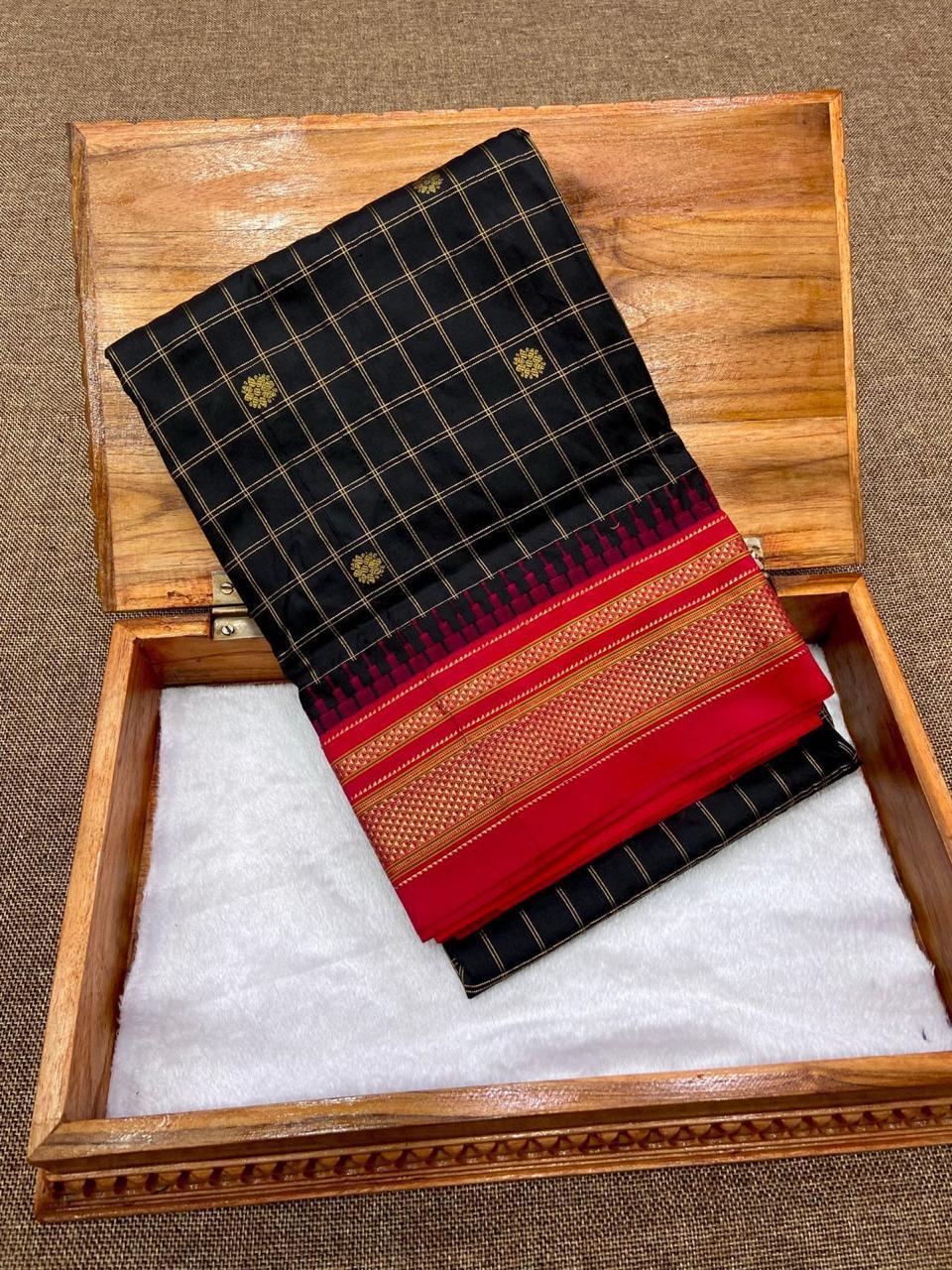 Pure Irkal Checks Saree