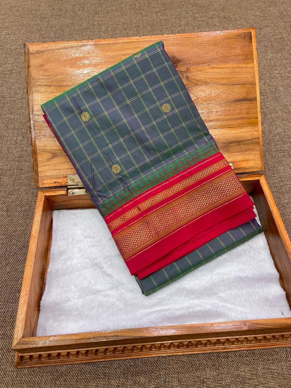 Pure Irkal Checks Saree