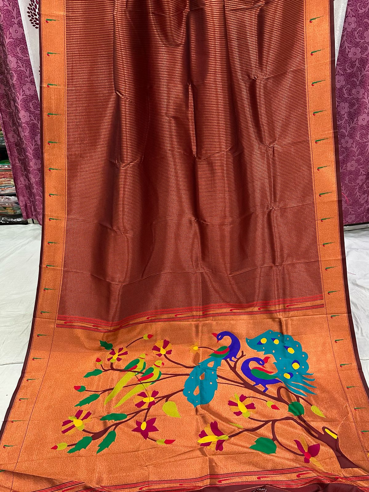 Lining Muniya Paithani Saree