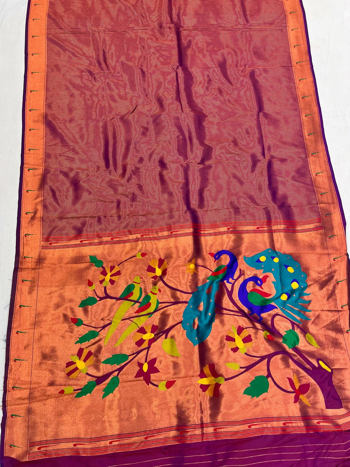 Lining Muniya Paithani Saree