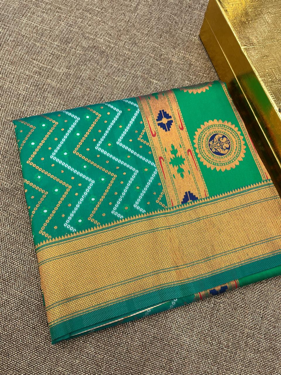 Bandhani Paithani Saree