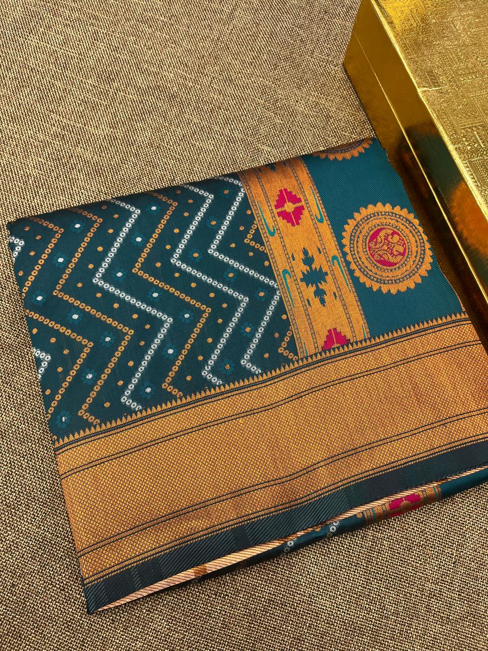 Bandhani Paithani Saree