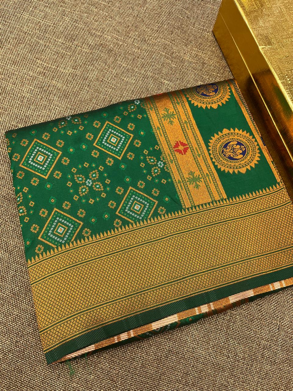 Bandhani Paithani Saree