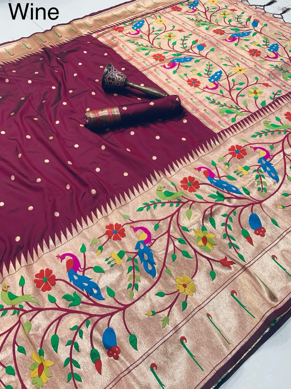 Big Border Peacock Paithani