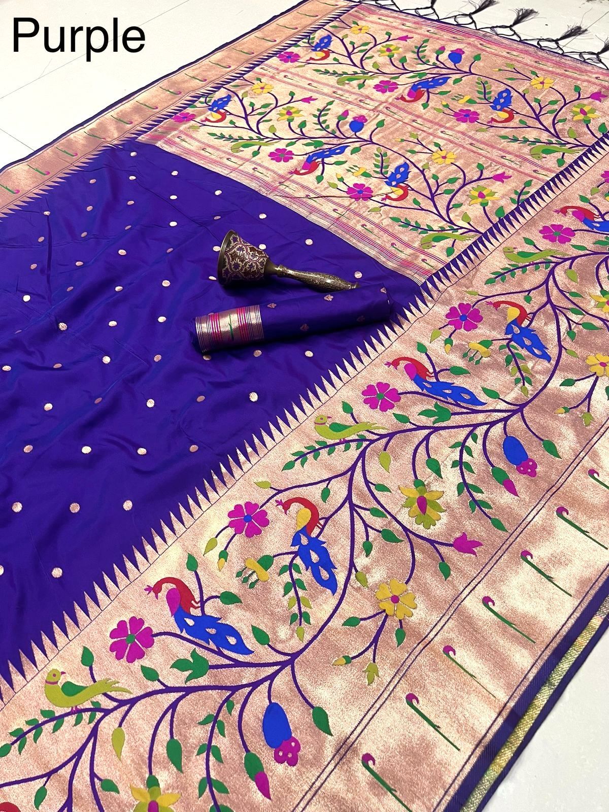 Big Border Peacock Paithani
