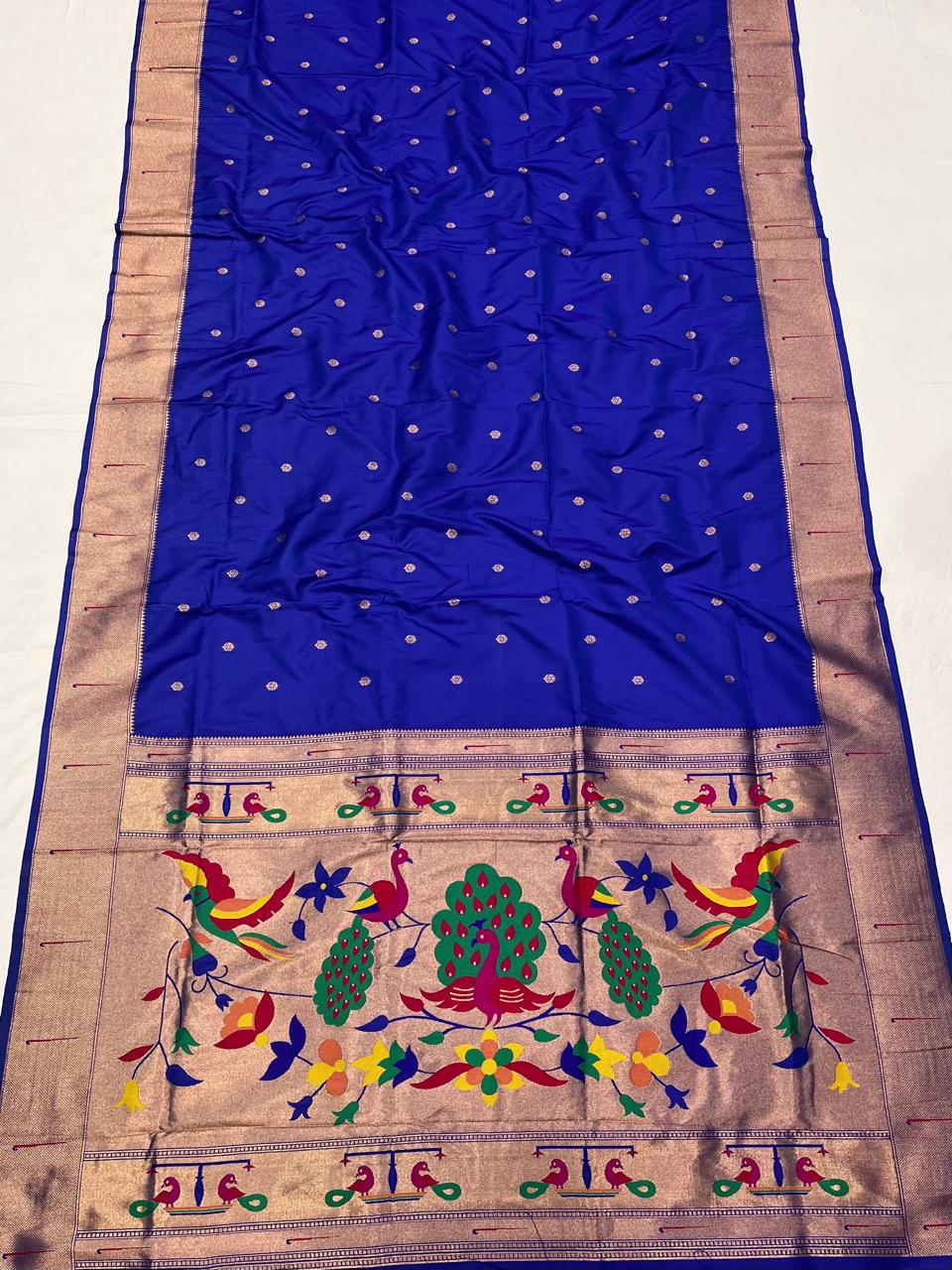 Soft Silk Muniya Paithani Saree